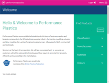 Tablet Screenshot of performance-plastics.co.uk